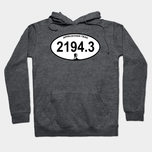 Appalachian Trail total Mileage Marathon style 2194.3k miles Hoodie by Deedy Studio